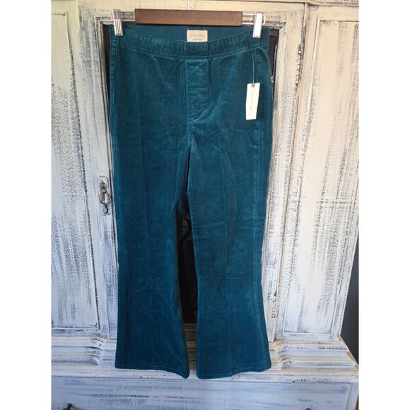 NWT Pilcro Yaya Velvet Pull-On Green Flare Jeans - Size XS - Picture 4 of 4
